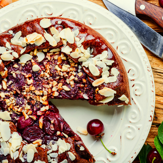 Almond Cherry and Cranberry tart